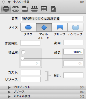 重要タスクをマイルストーンに設定